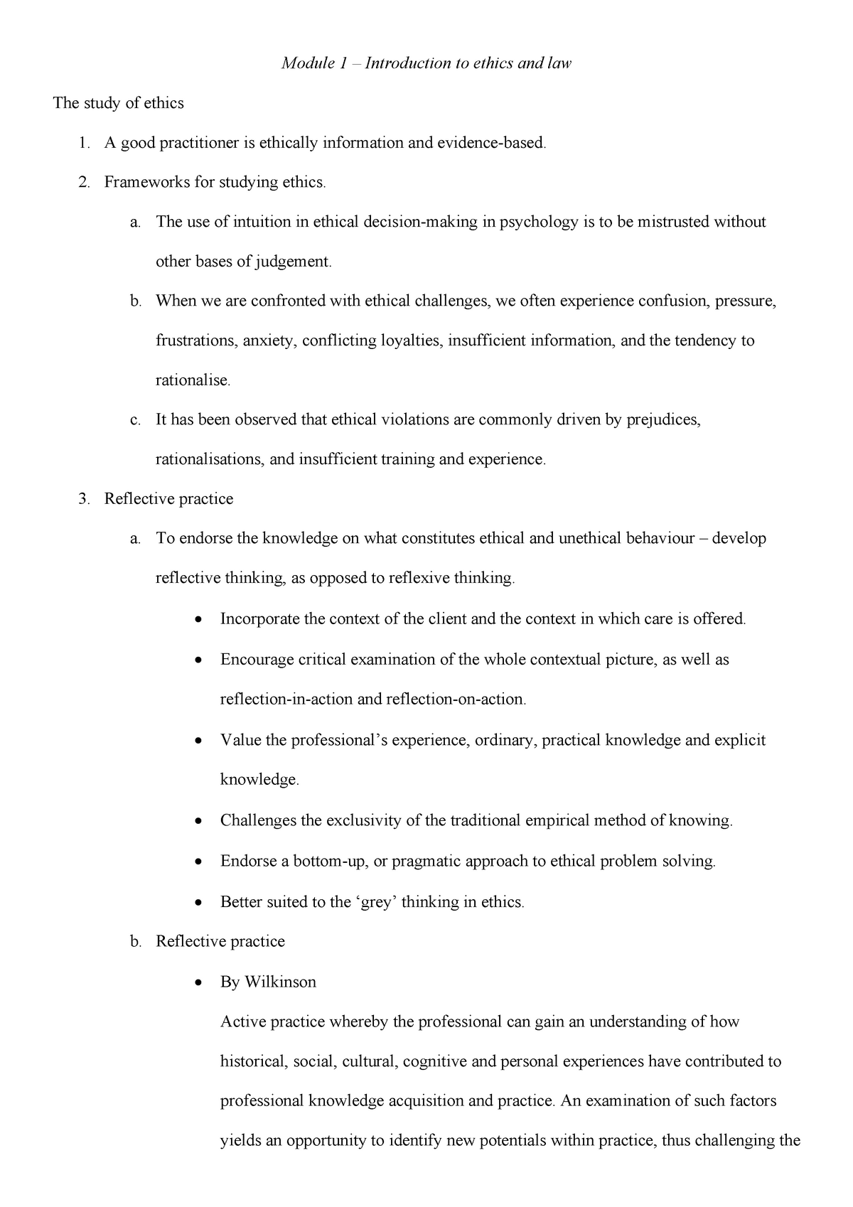 module-1-summary-module-1-introduction-to-ethics-and-law-the-study