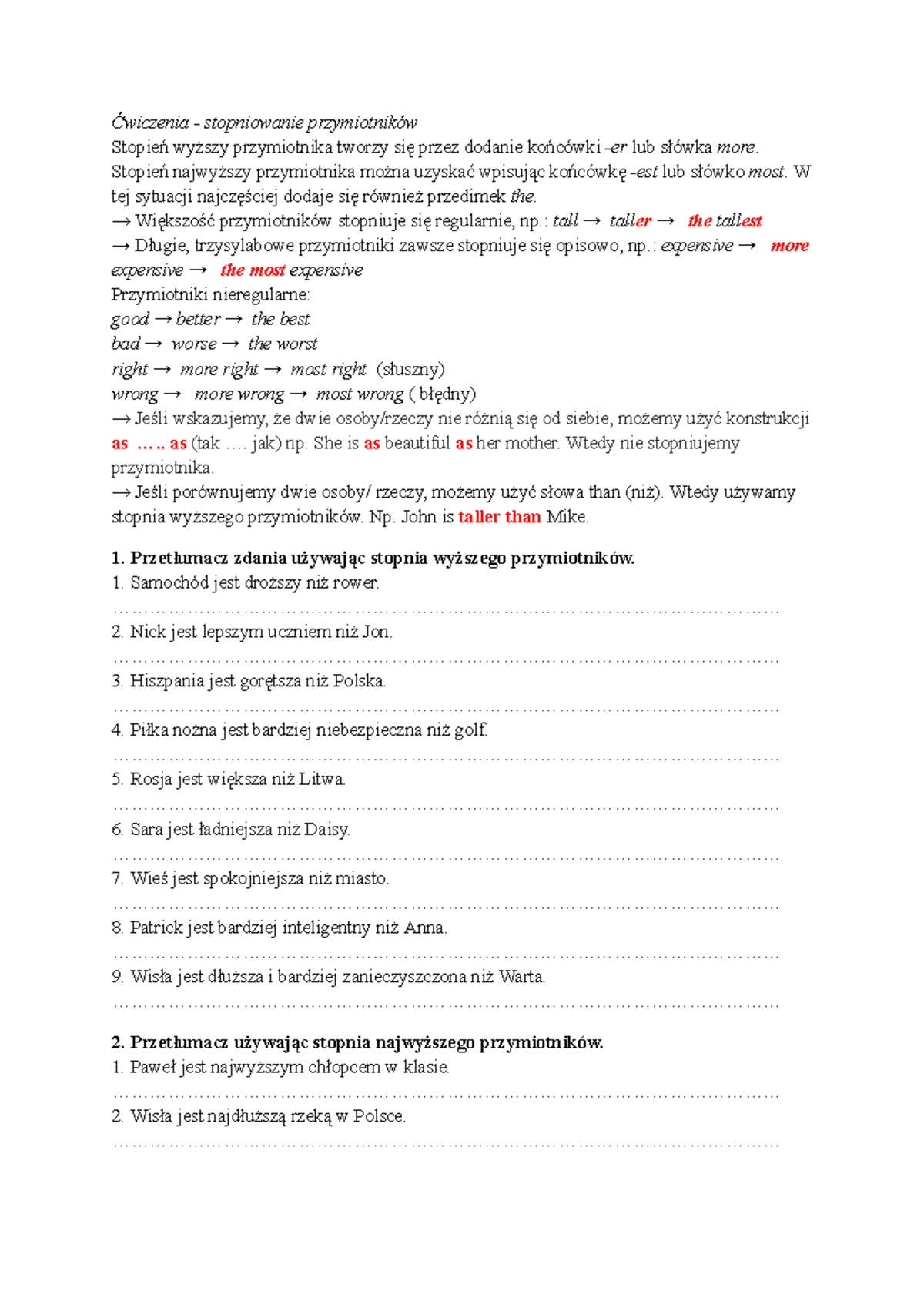 wiczenia-stopniowanie-przymiotnik-w-wiczenia-stopniowanie