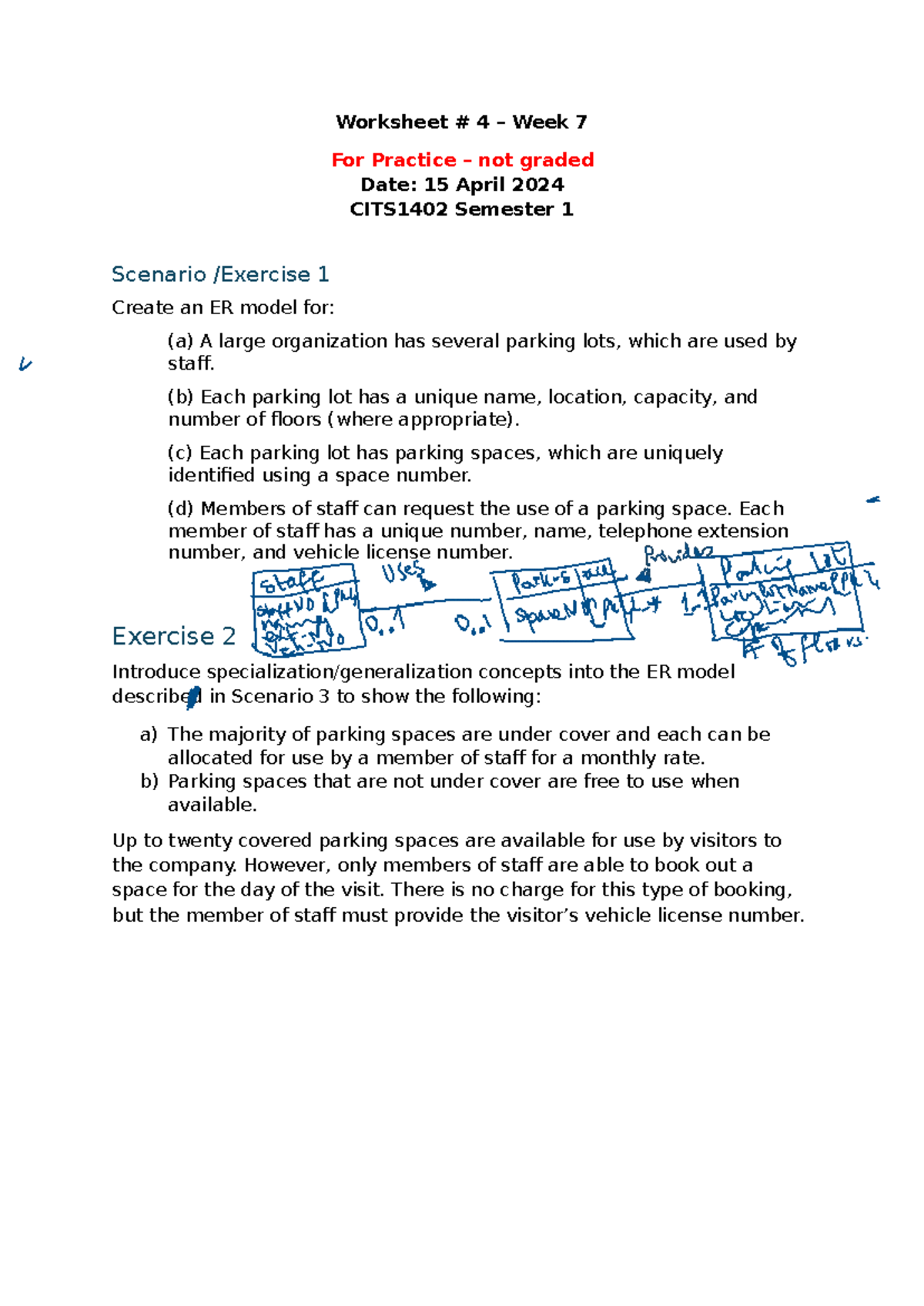 Worksheet 4-Week7-questions - Worksheet # 4 – Week 7 For Practice – not ...