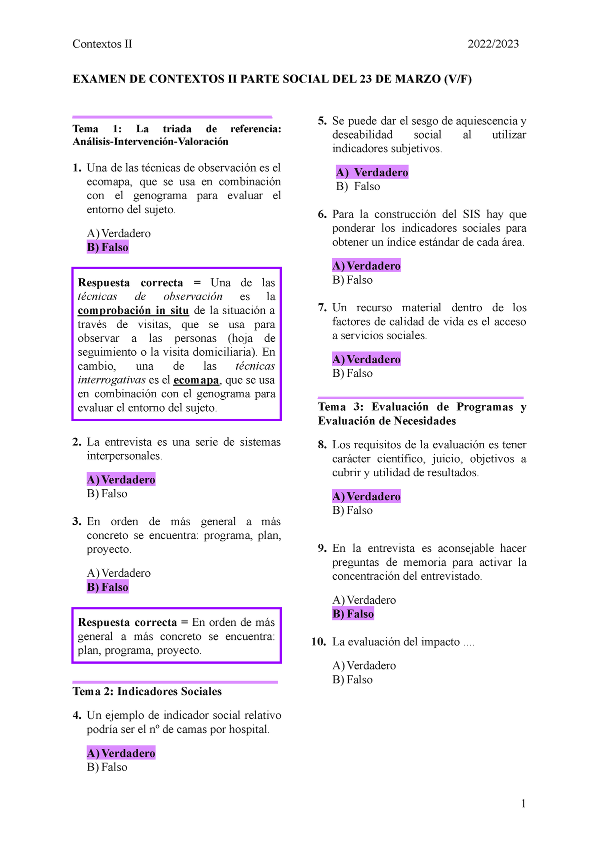 Examen Contextos Ii Parte Social Contextos Ii Examen De Contextos Ii Parte Social Del
