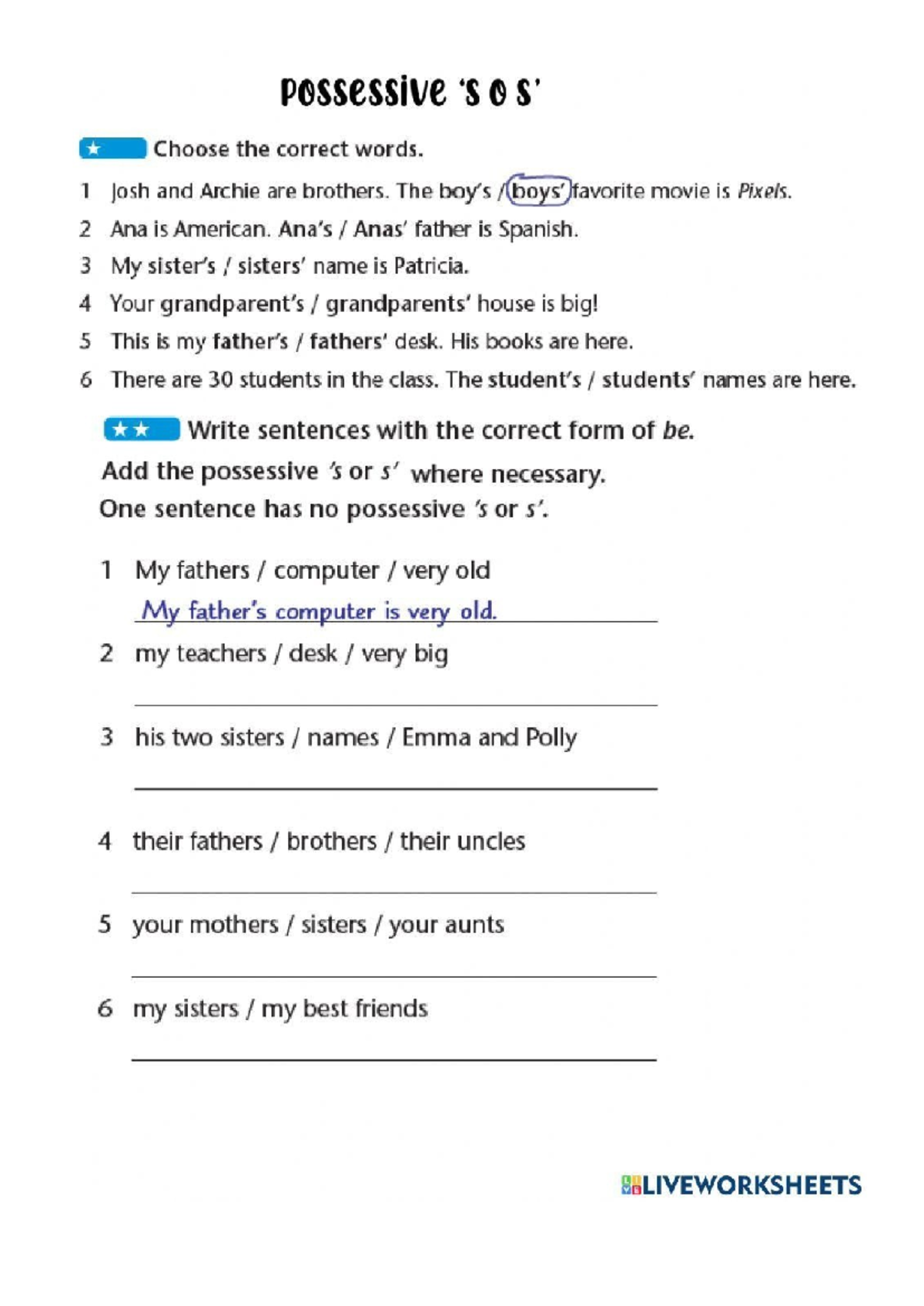 Possessive Nouns 2(1)jhbu - Spanish ab initio SL - Studocu