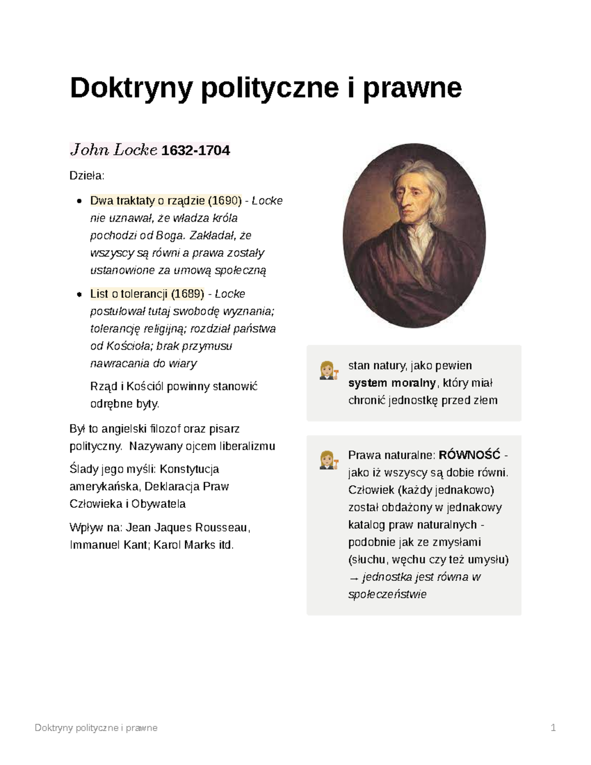 Doktryny polityczne i prawne - Doktryny polityczne i prawne 1632