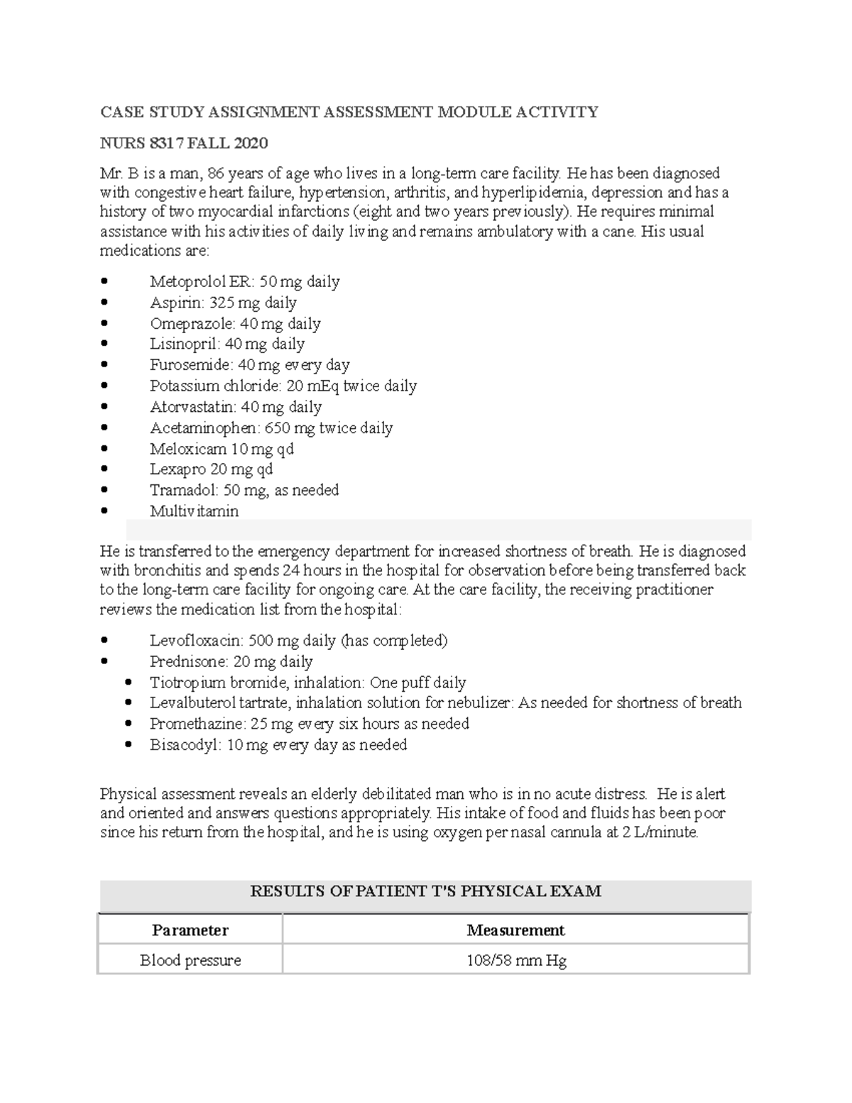 Houston B Module 2 Activity - CASE STUDY ASSIGNMENT ASSESSMENT MODULE ...