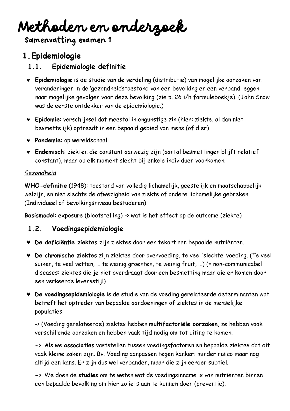 Methoden En Onderzoek Examen 1 - Samenvatting Examen 1 Methoden En ...