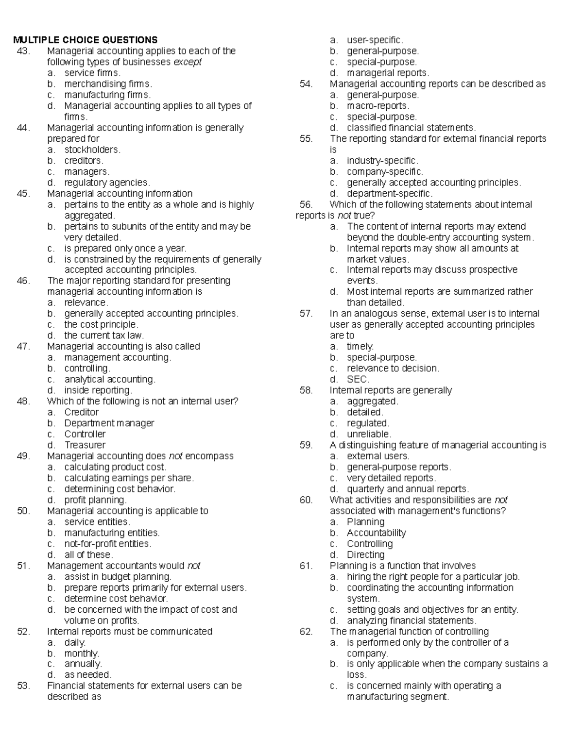 Sample/practice exam 2021, questions and answers - MULTIPLE CHOICE ...