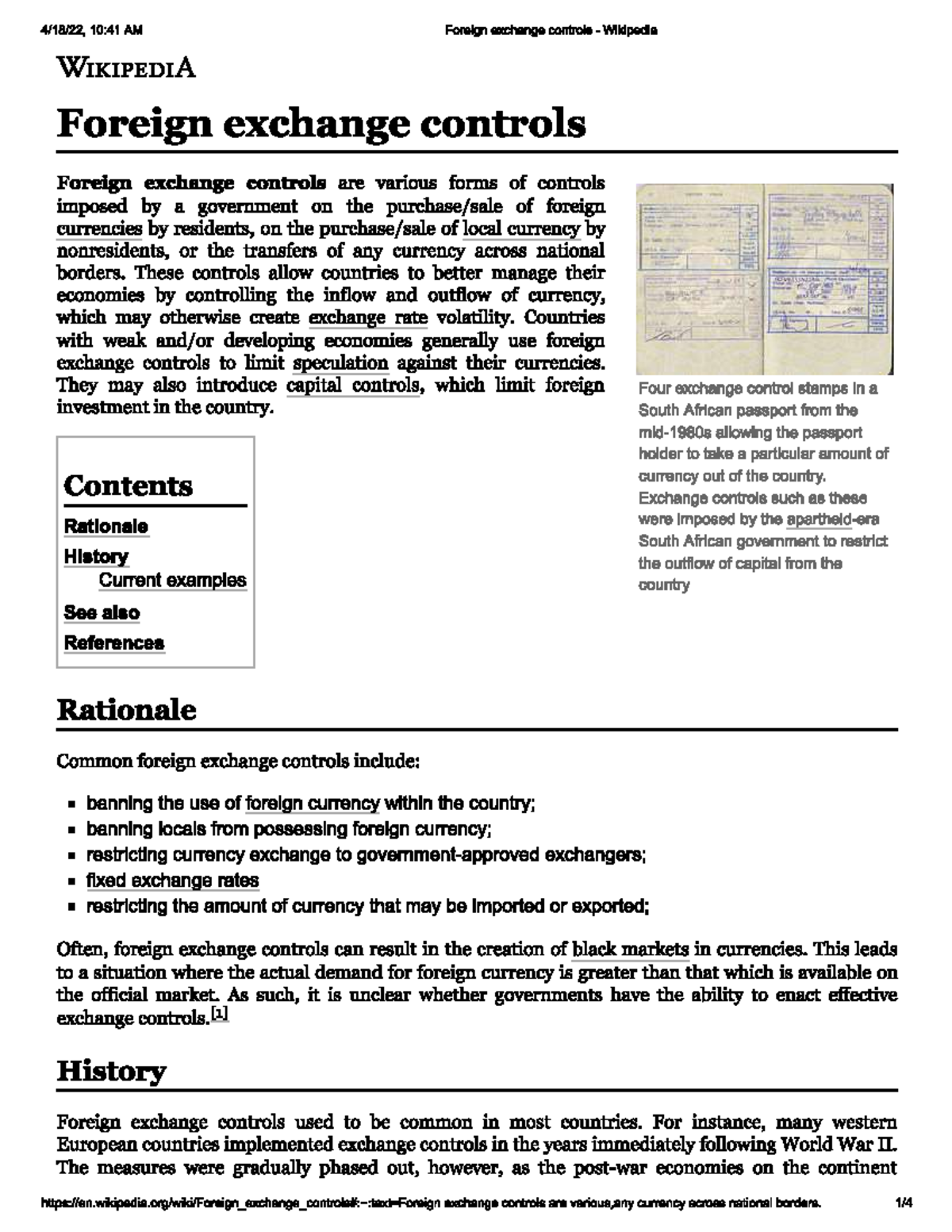 Foreign exchange controls Public Finance Studocu