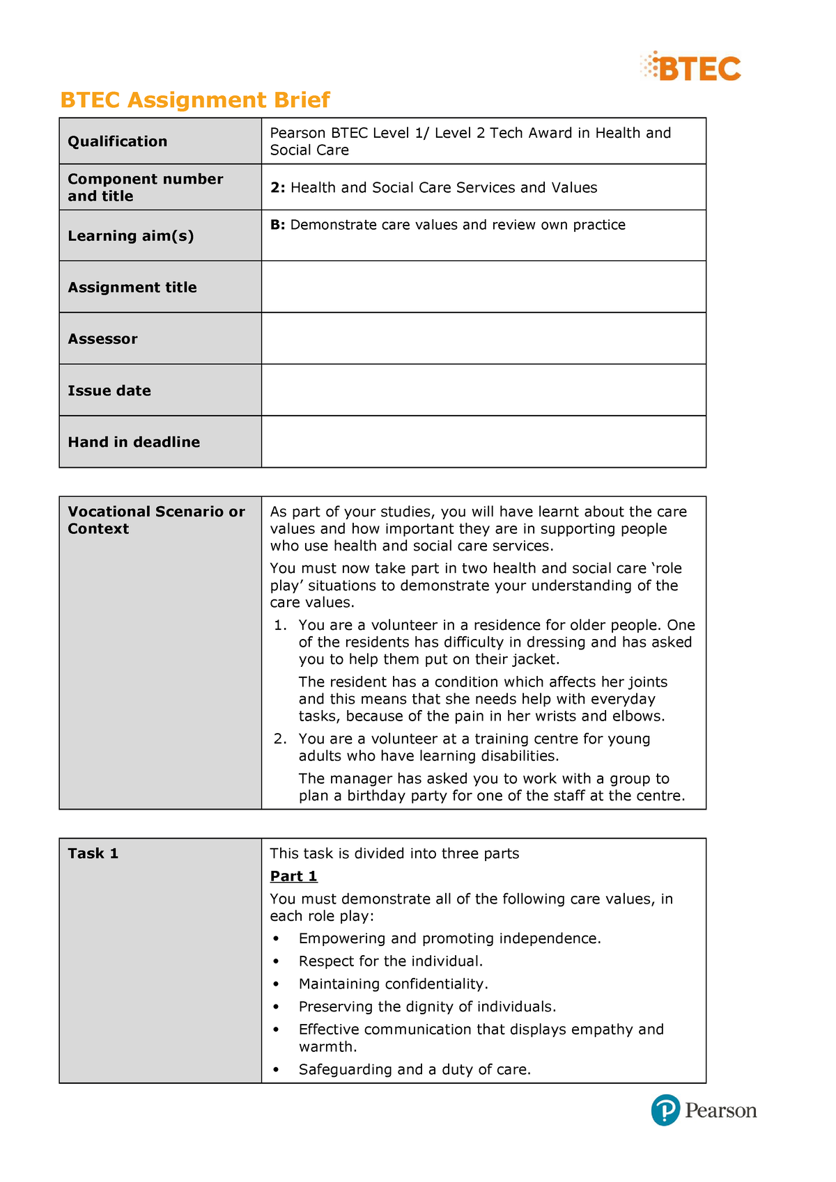btec guide to writing assignment briefs