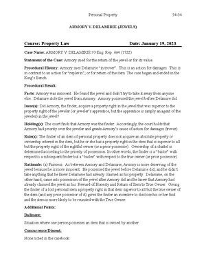 Mcavoy V Medina Brief Personal Property 63 Mcavoy V Medina Course