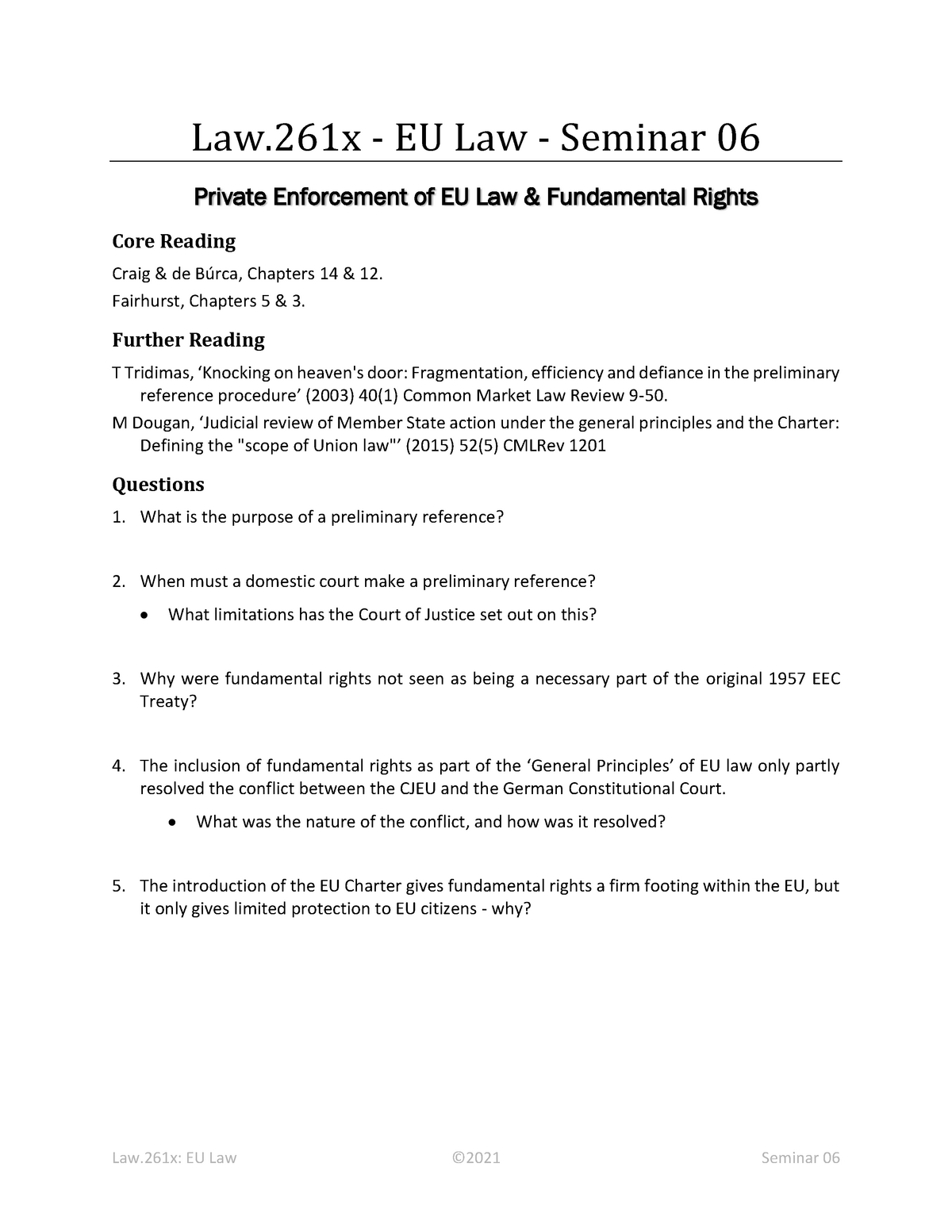 enforcement of eu law essay