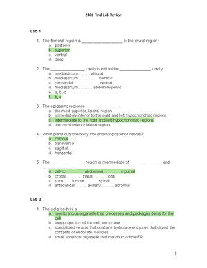 2402 Final EXAM Topics - BIO 2402 Final Exam Topics ABP Absorption Of ...