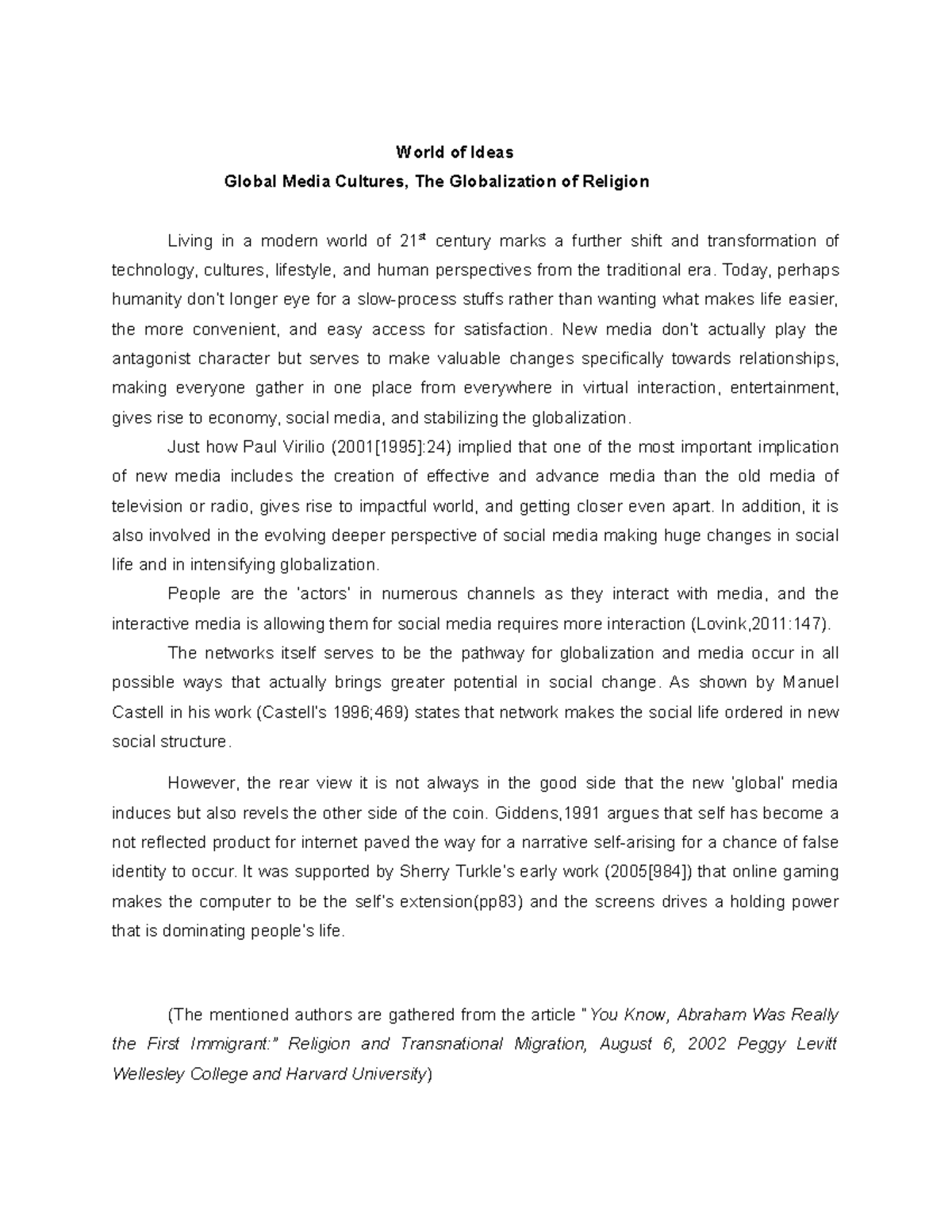World of Ideas Review Article - World of Ideas Global Media Cultures ...