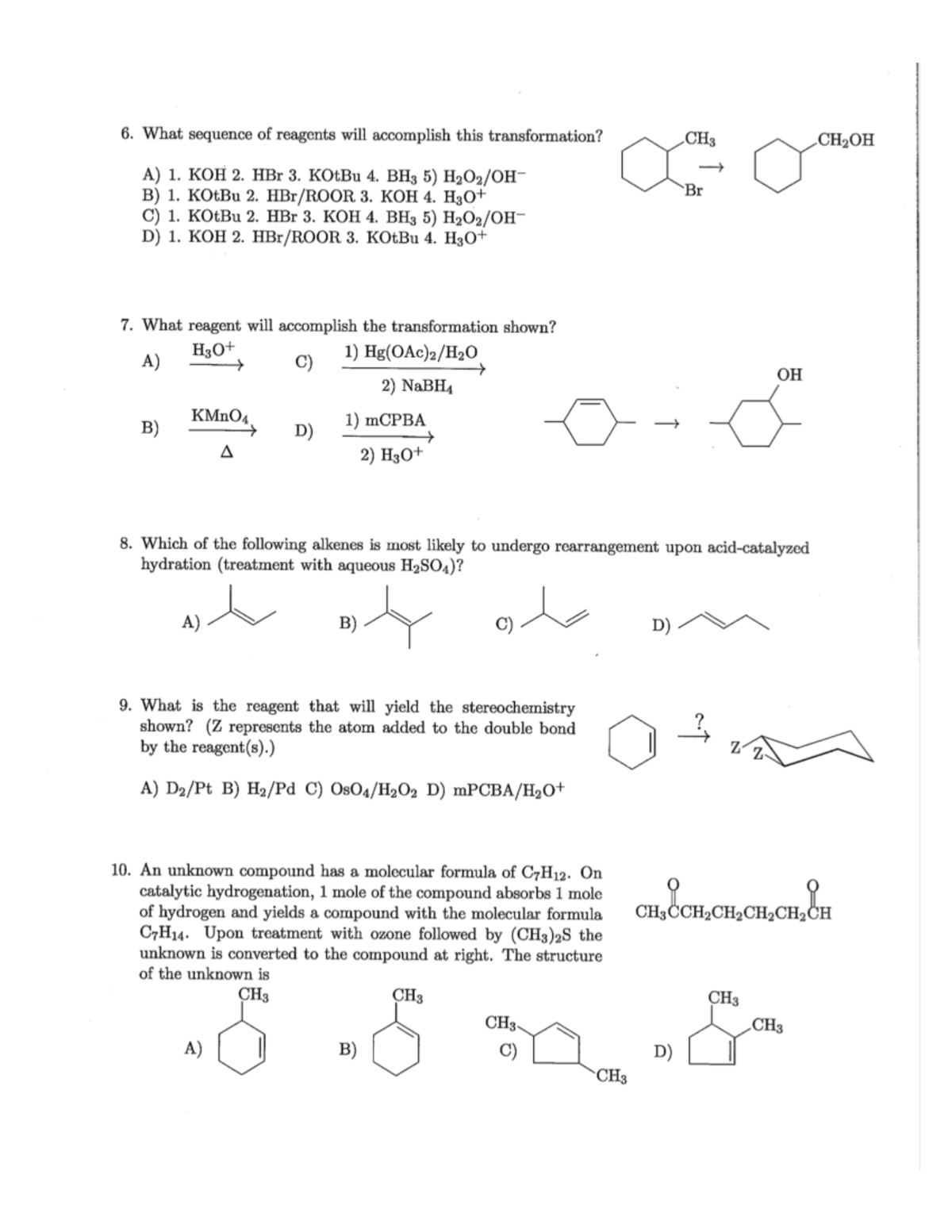 Orgo E4 Practice exam CHEM 351 Studocu