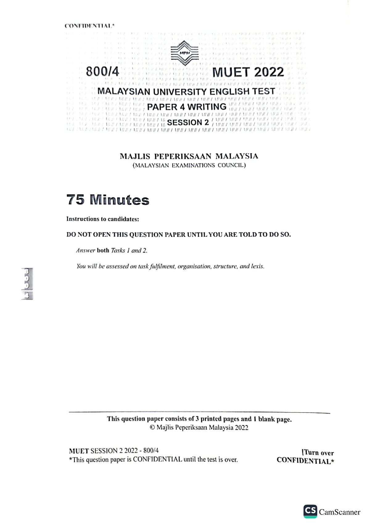 format essay muet 2022