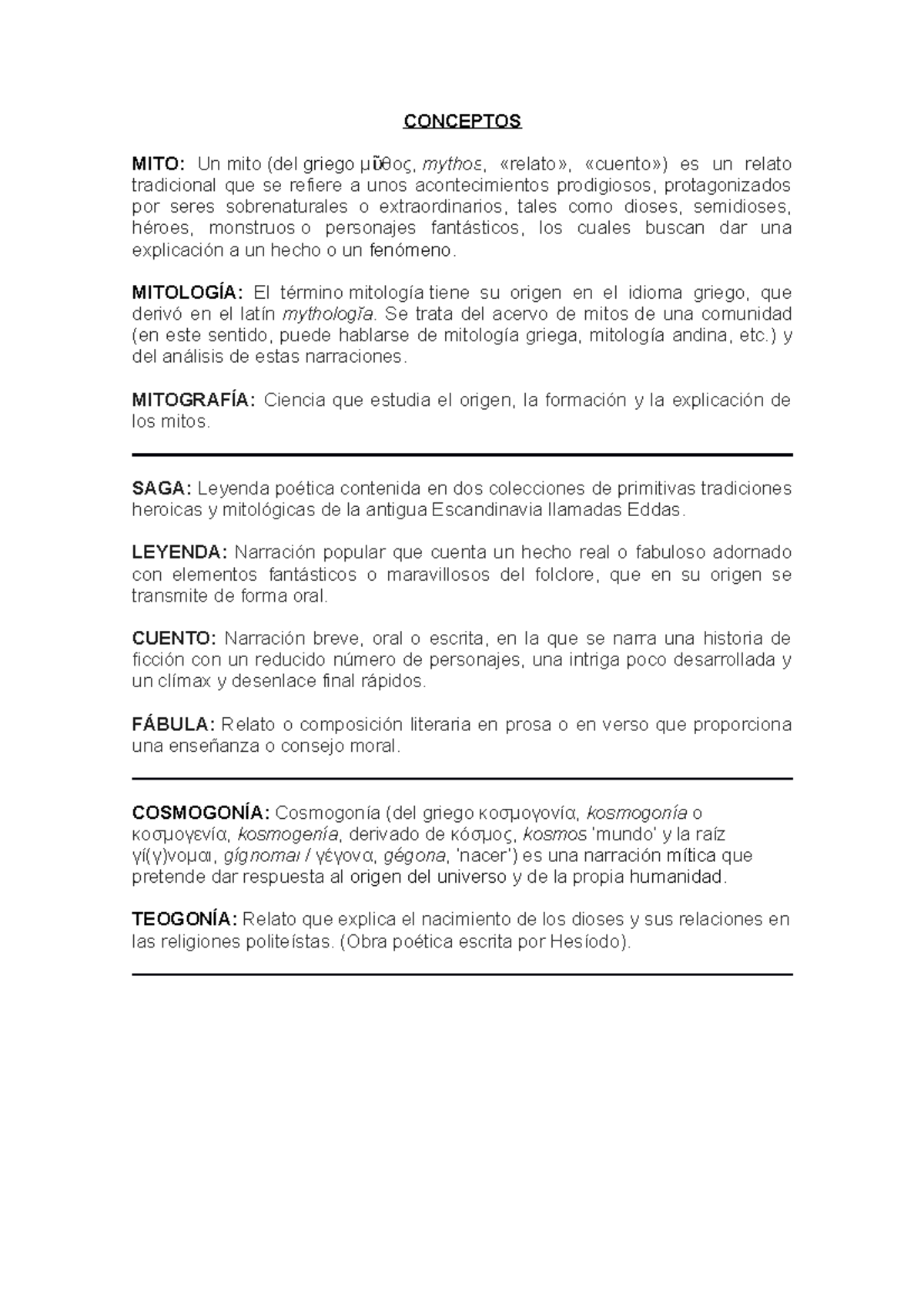 Conceptos Basicos Mitologia Clasica Usal Studocu