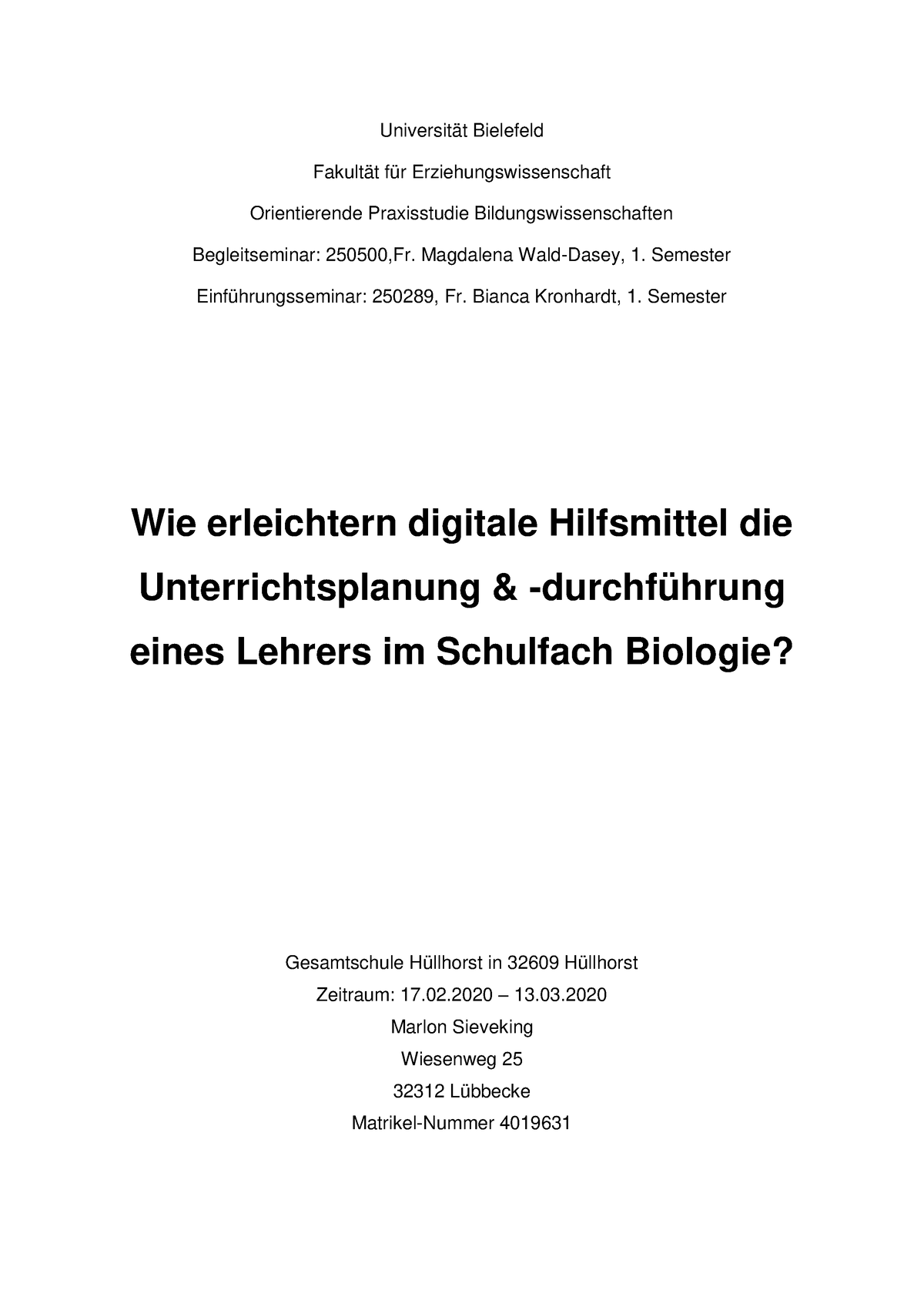 essay uni bielefeld erziehungswissenschaften