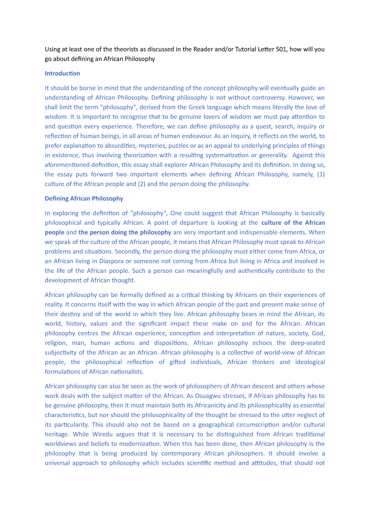 african philosophy essay pdf