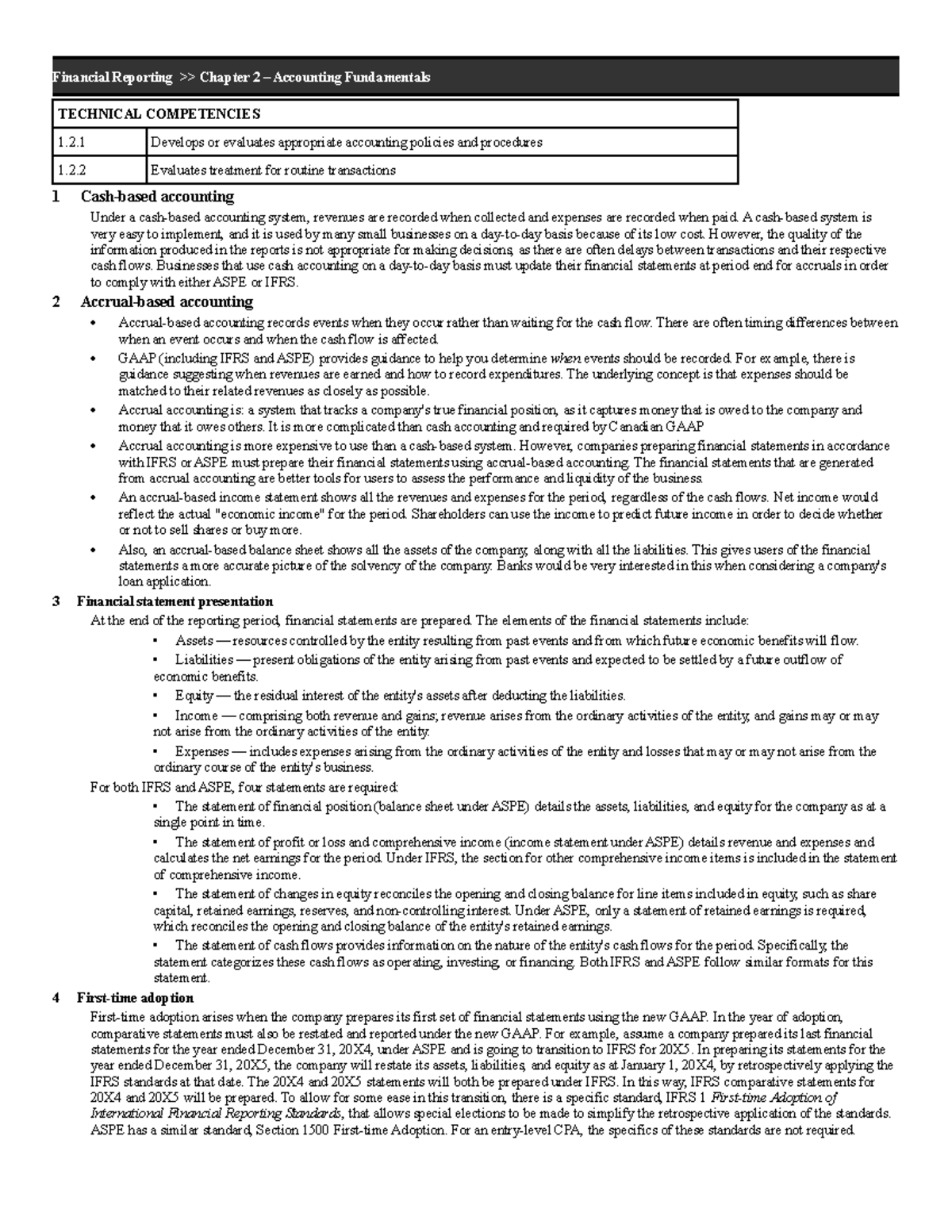 Week 1 - Financial Reporting - Financial Reporting >> Chapter 2 ...