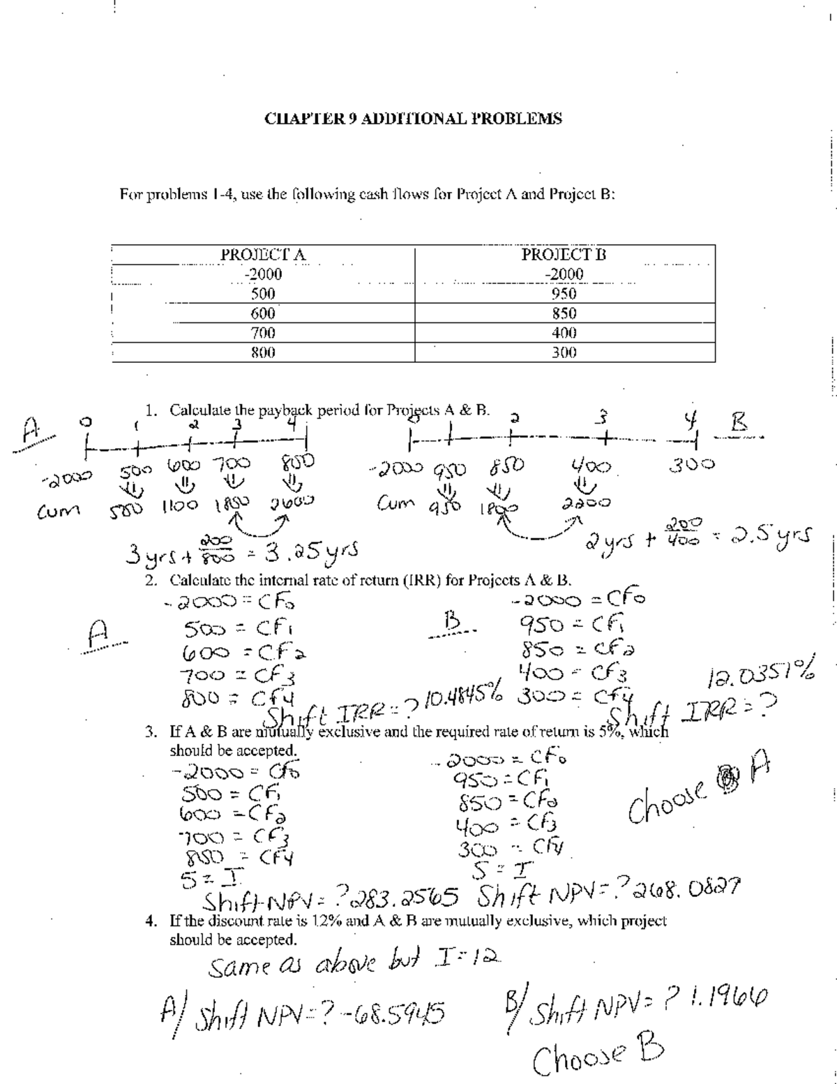 Ch 9 Additional Problems Solutions - FINC 3610 - Studocu