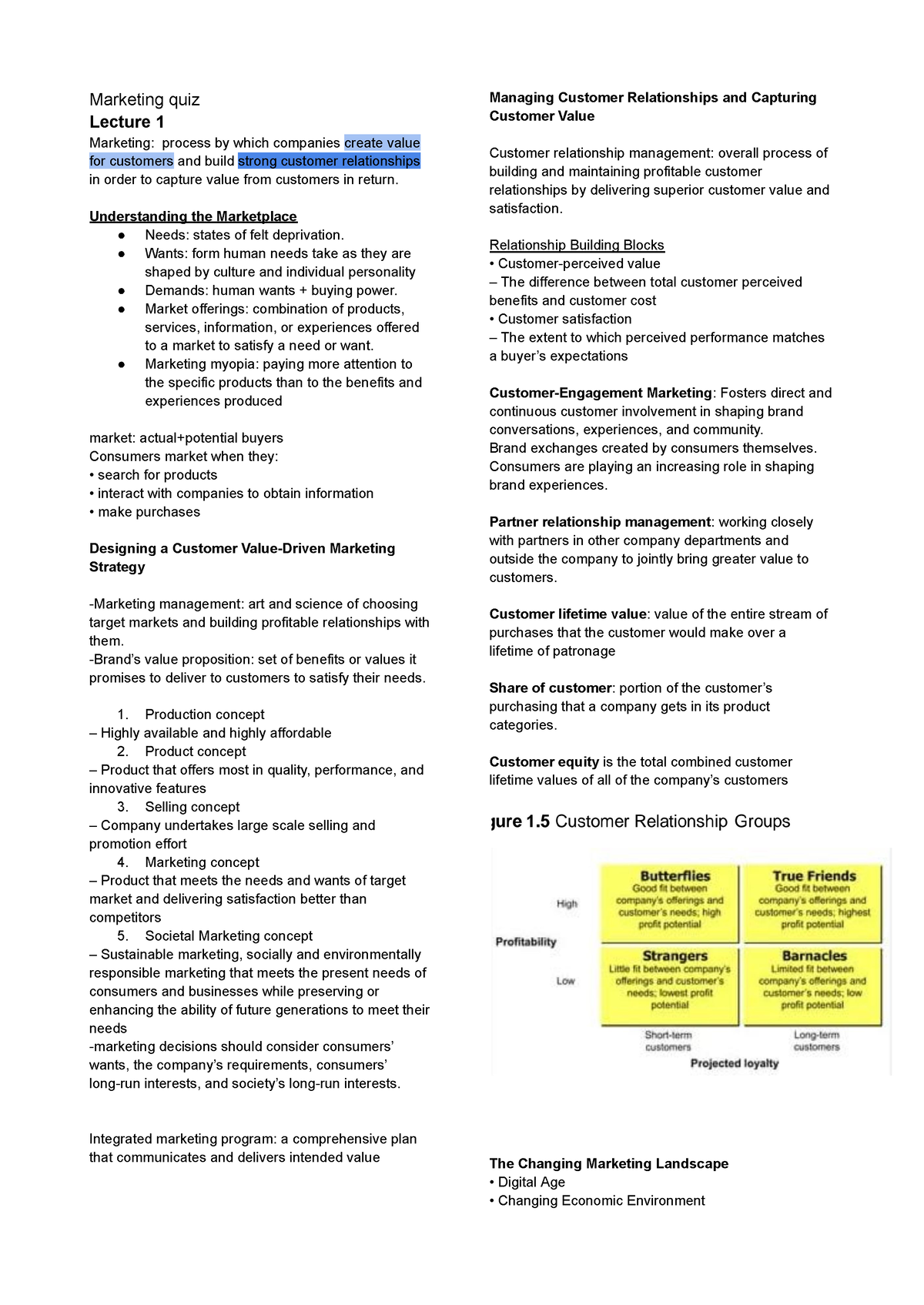 Marketing - Understanding the Marketplace Needs: states of felt ...