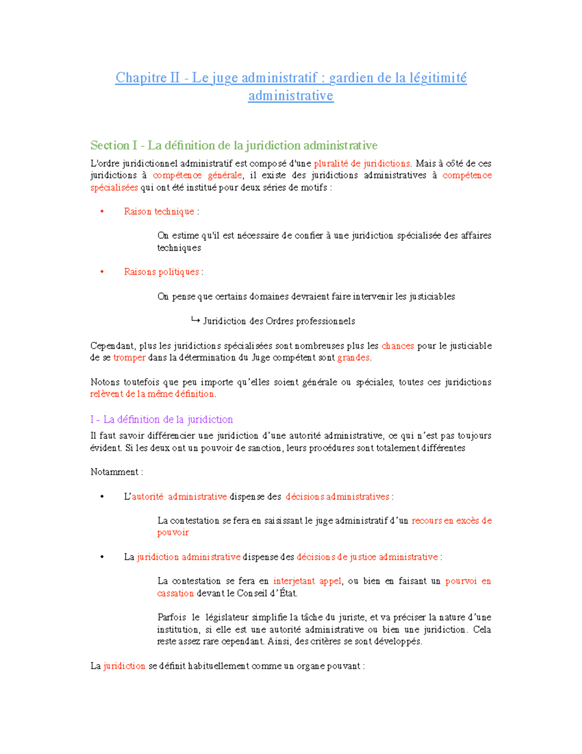 DA - T1 - Chapitre 2 - Le Juge Administratif - Chapitre II - Le Juge ...