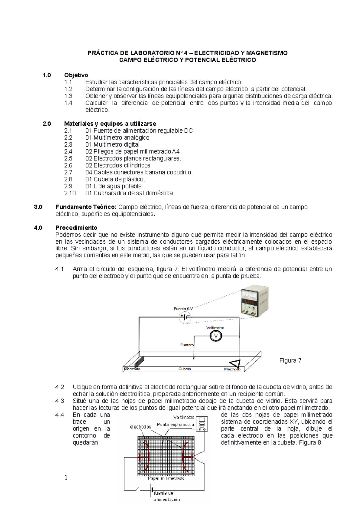 Guía De Lab 4b Ey M PrÁctica De Laboratorio Nº 4 Electricidad Y