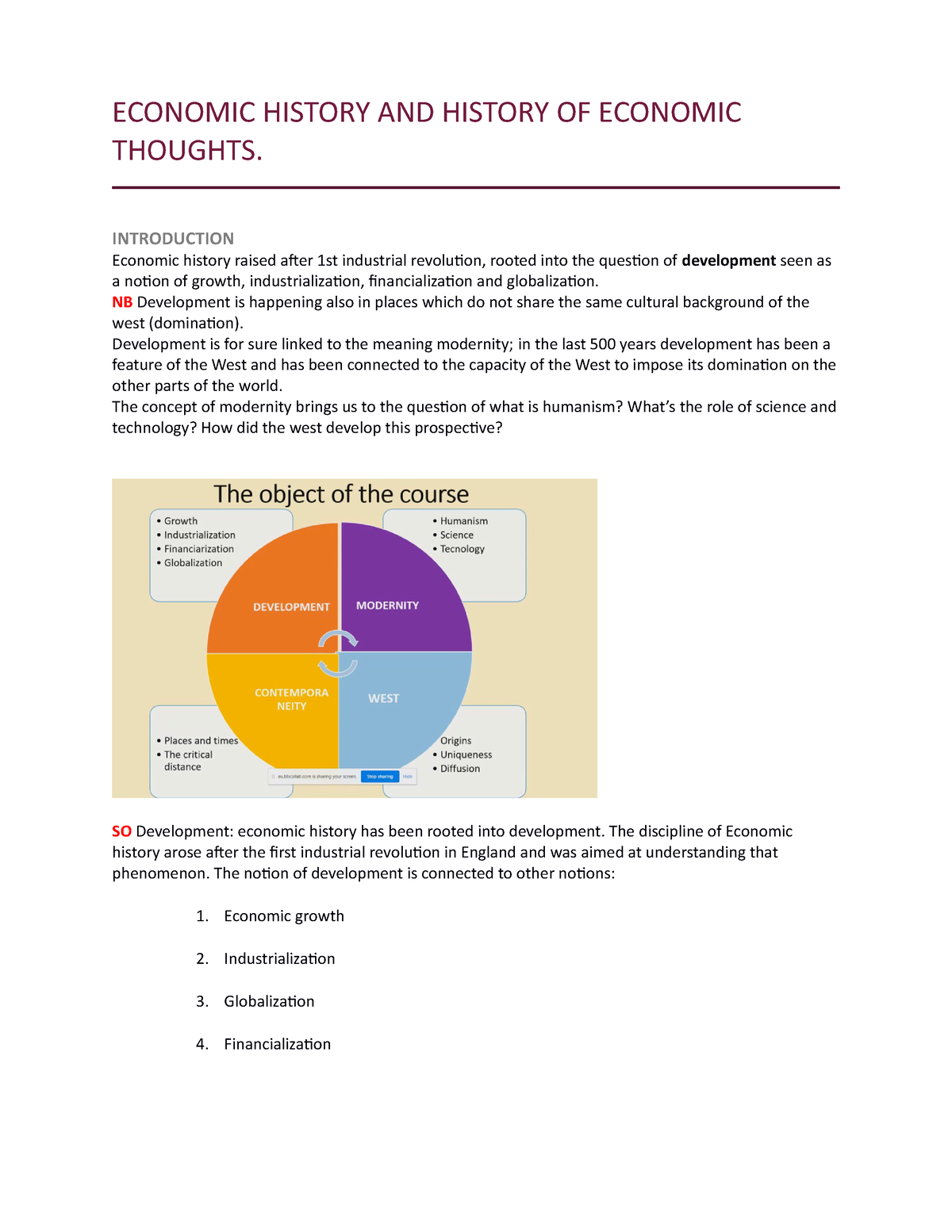 Economic History And History Of Economic Thought - ECONOMIC HISTORY AND ...