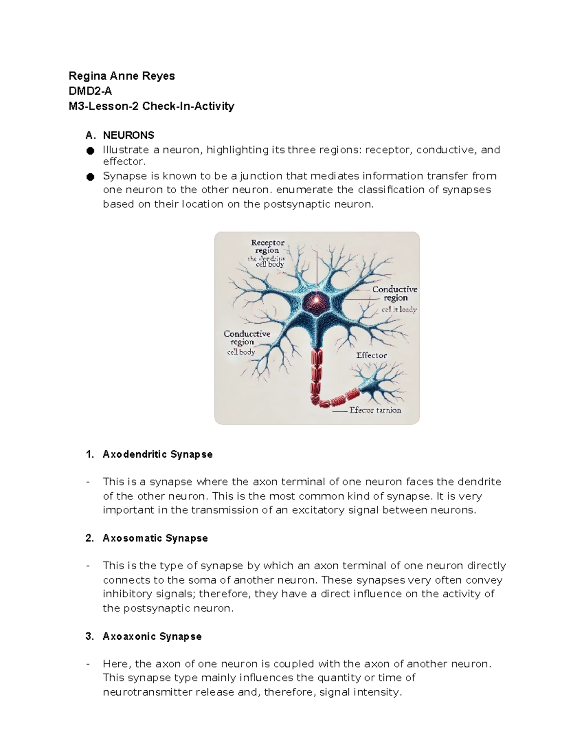 Reyes M3 Lesson 2 Check In Activity Regina Anne Reyes DMD2A M3