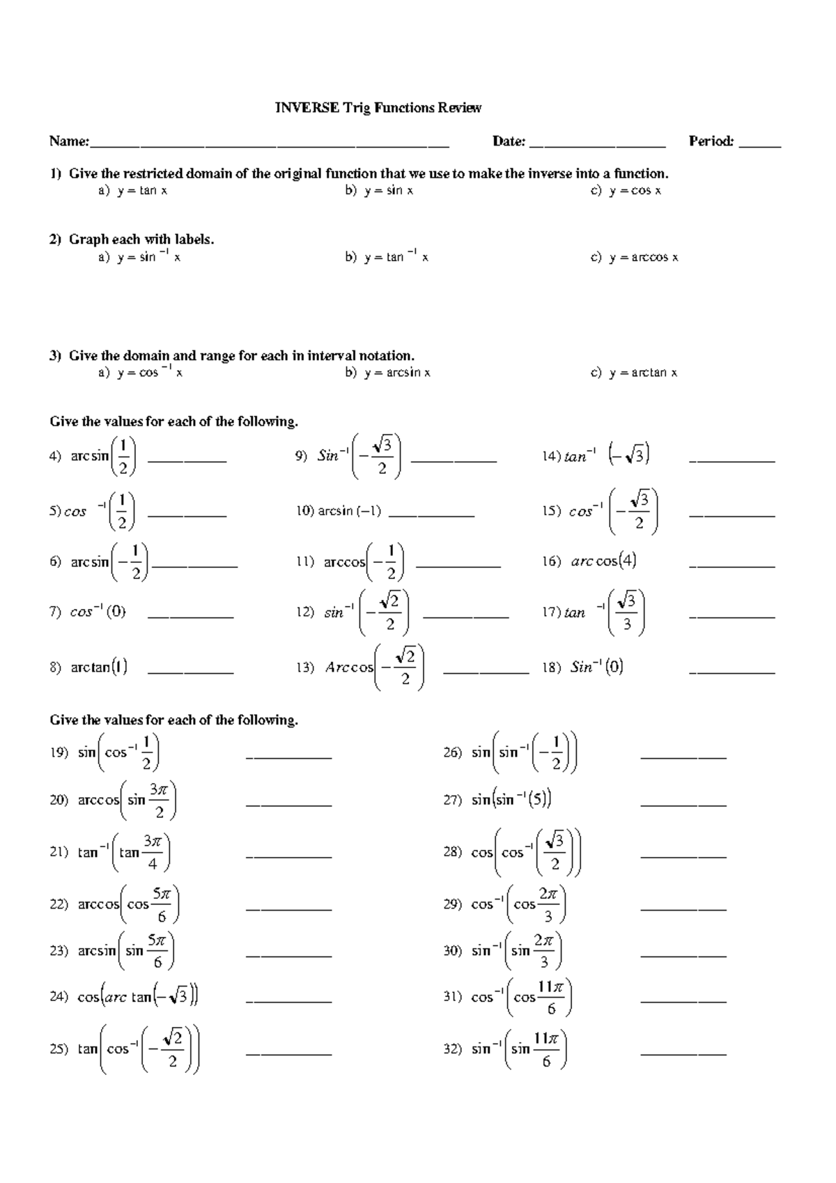 inverse-trig-functions-review-inverse-trig-functions-review-studocu