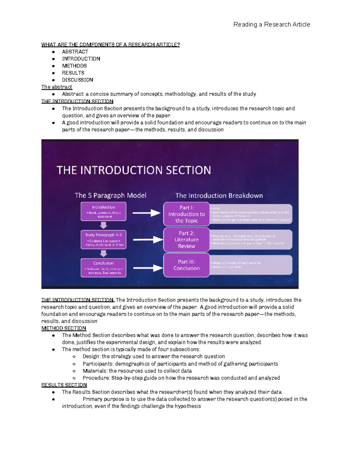 What Are The Components Of A Research Article