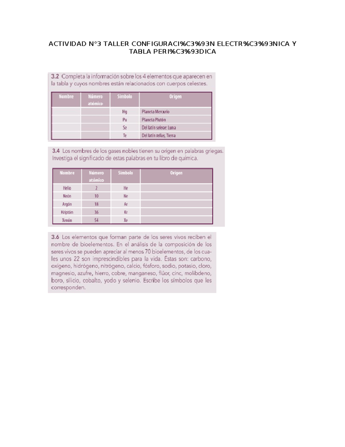 Actividad N3 Quimica - Trabajo - Química orgánica - ACTIVIDAD N°3 ...