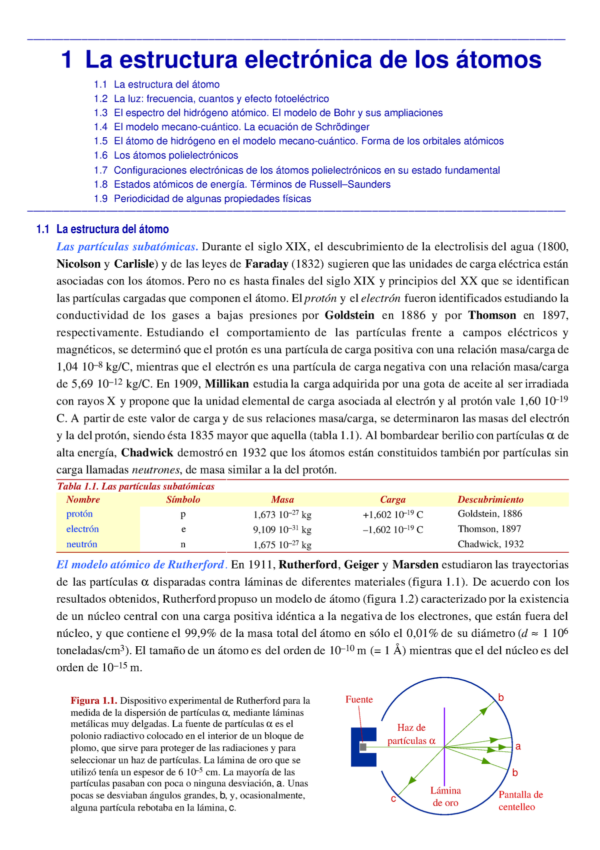 Estructura electrónica de los átomos - El modelo de Bohr y sus ampliaciones  1 El modelo - Studocu