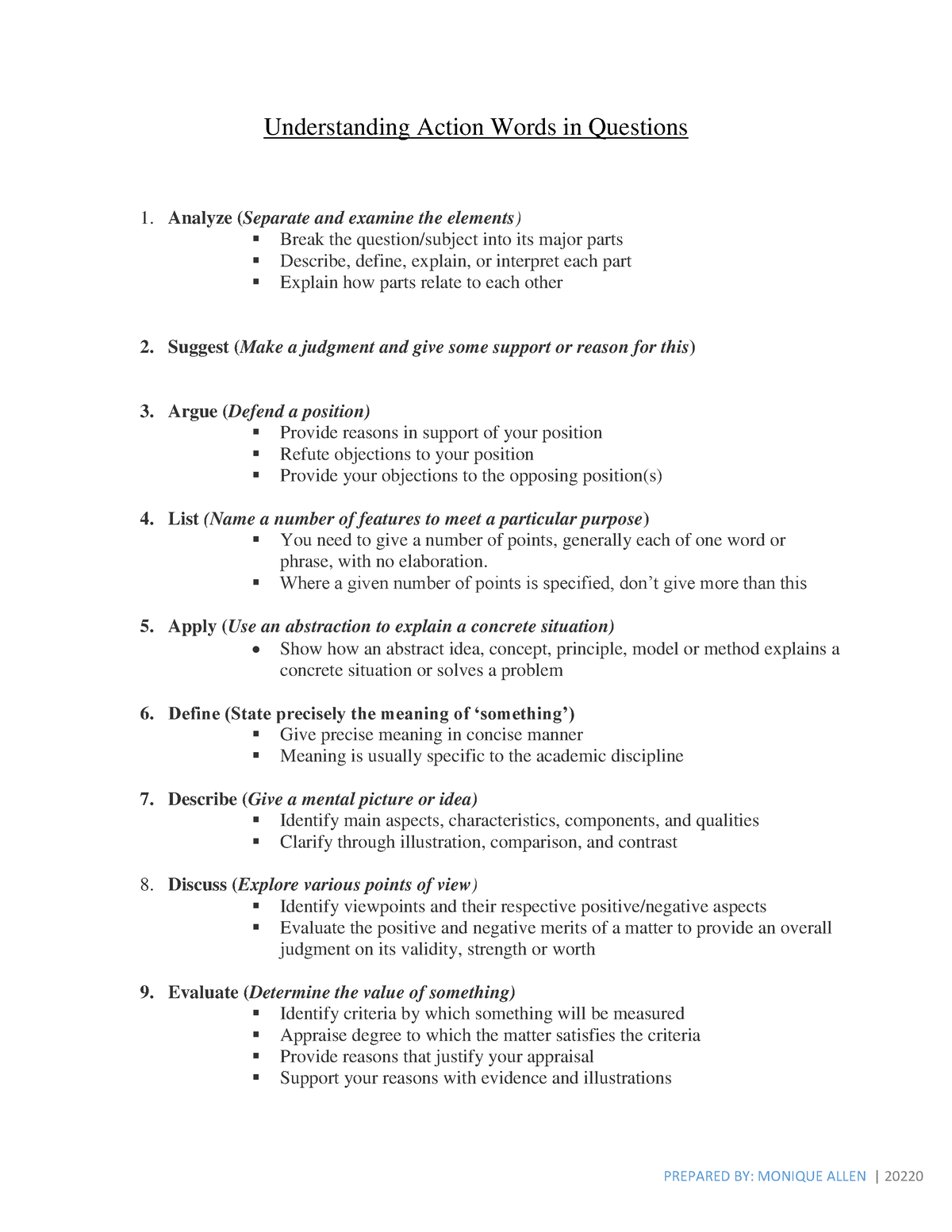 understanding-action-words-in-questions-prepared-by-monique-allen