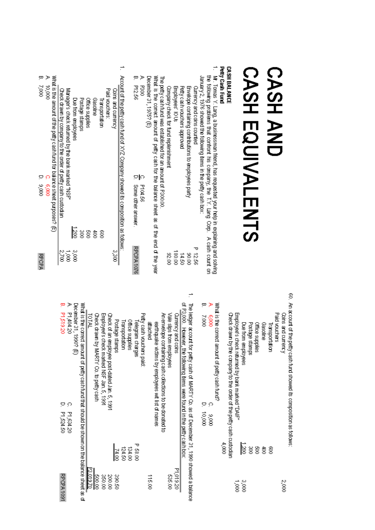 Cash And Cash Equivalents Intermediate Accounting - 1. Mr. Tomas Y ...