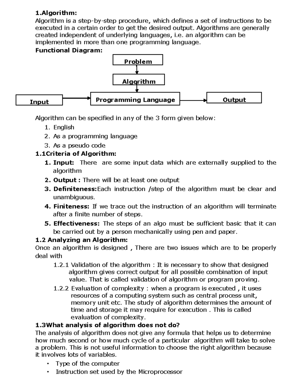 Algorithm note 2 - 1: Algorithm is a step-by-step procedure, which ...