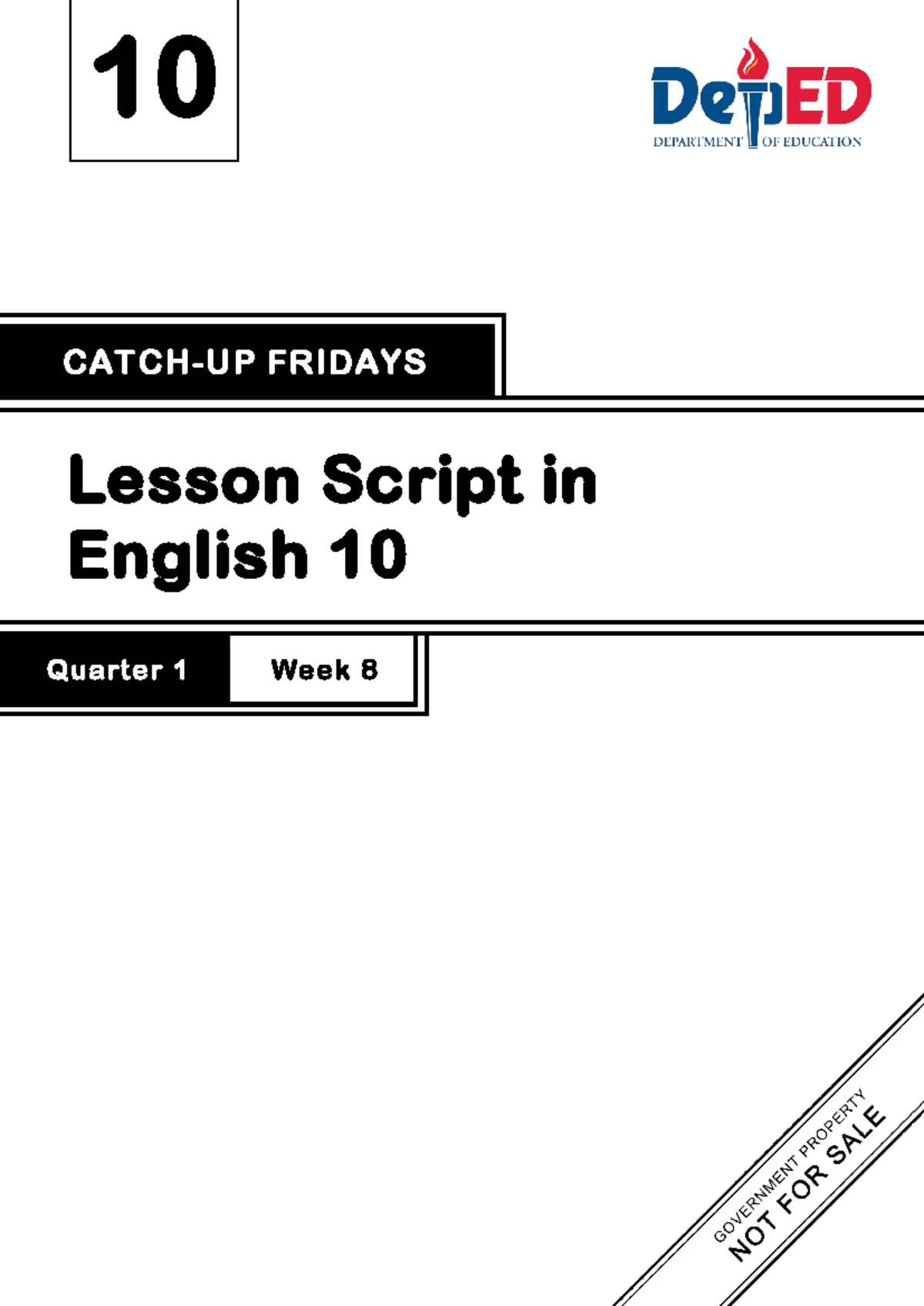 CO 2024 LS Grade 10 CUF English R - 10 Quarter 1 Week 8 CATCH-UP ...