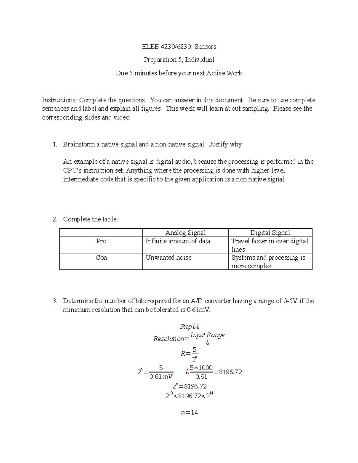 Preparation 5 sensors Lecture notes 2025 ELEE 4230/6230 Sensors