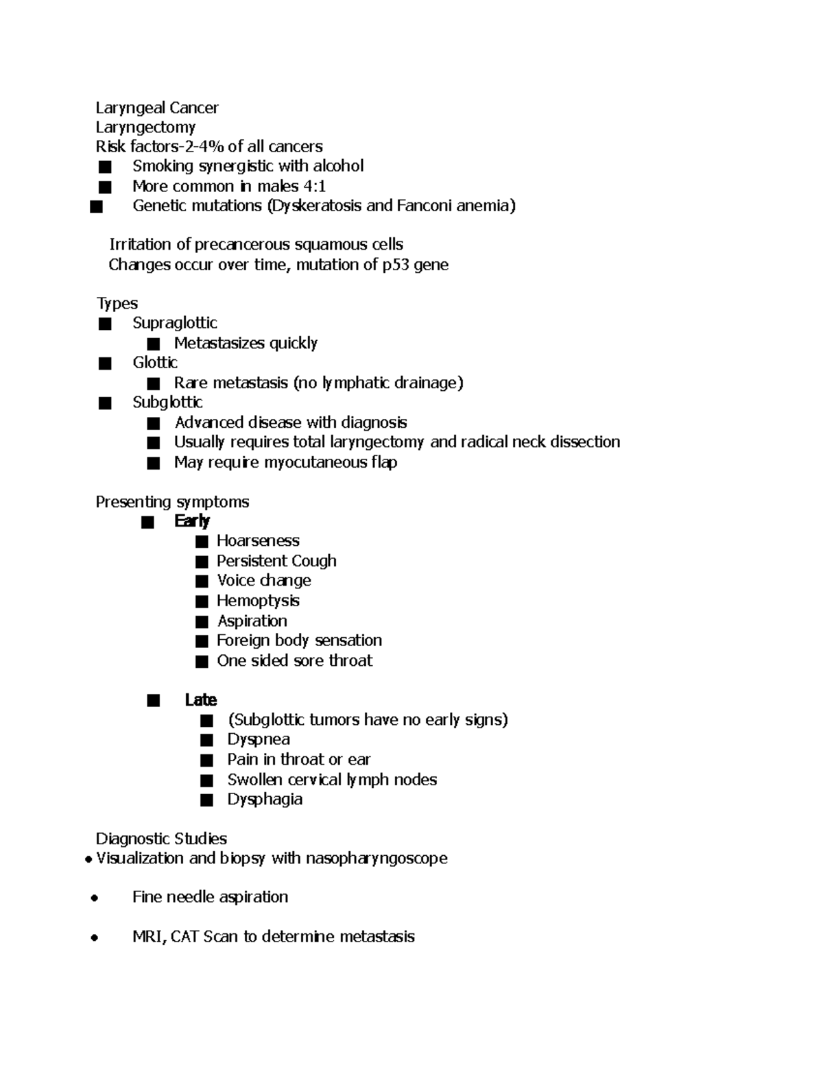 Laryngeal Cancer Laryngectomy - Laryngeal Cancer Laryngectomy Risk ...