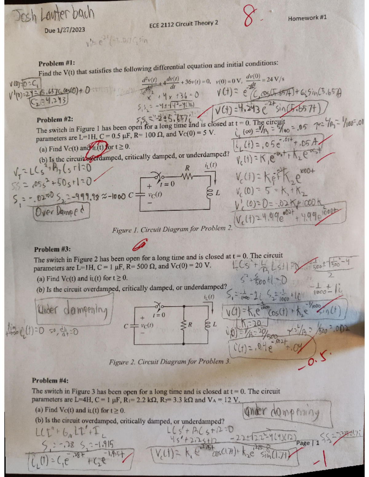 Circuit Theory 2 HW1 - ECE 2112 - Studocu