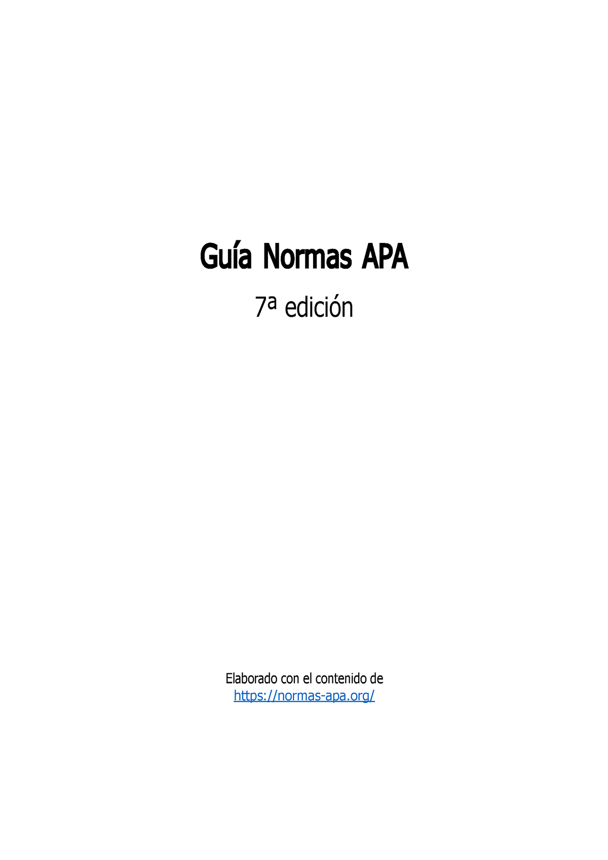 Guia Normas Apa 7ma Caso Guía Normas Apa 7ª Edición Elaborado Con El Contenido De Normas Apa 6677