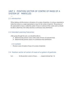 Unit Moment Of Inertia Unit Moment Of Inertia Introduction In