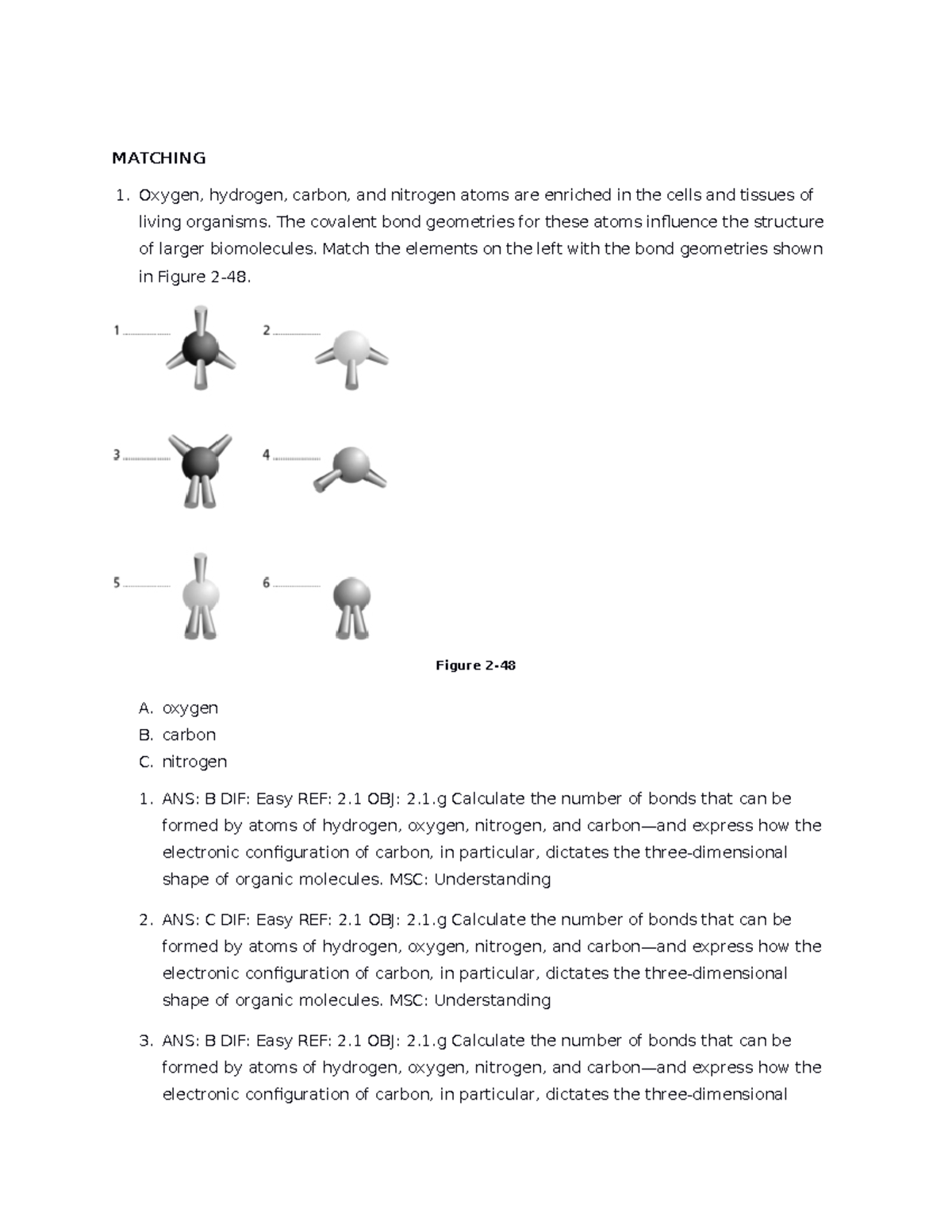 Chapter 6 - practice questions given for test and quizzes - Chm 344 ...