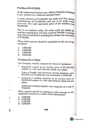 QUIZ Borrowing Costs - Chapter 19 Borrowing Costs QUIZ: According To ...