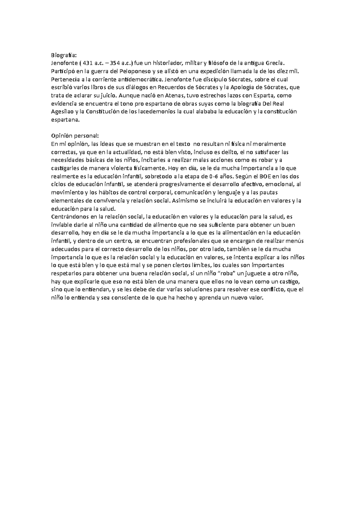 Jenofonte - Biografía: Jenofonte ( 431 a. – 354 a.) fue un historiador ...