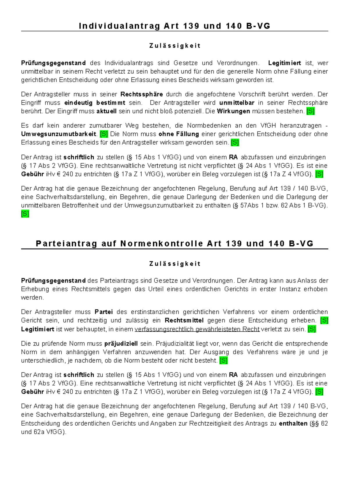 Muster-Schemen Zur Verfassungsgerichtsbarkeit - Individualantrag Art ...