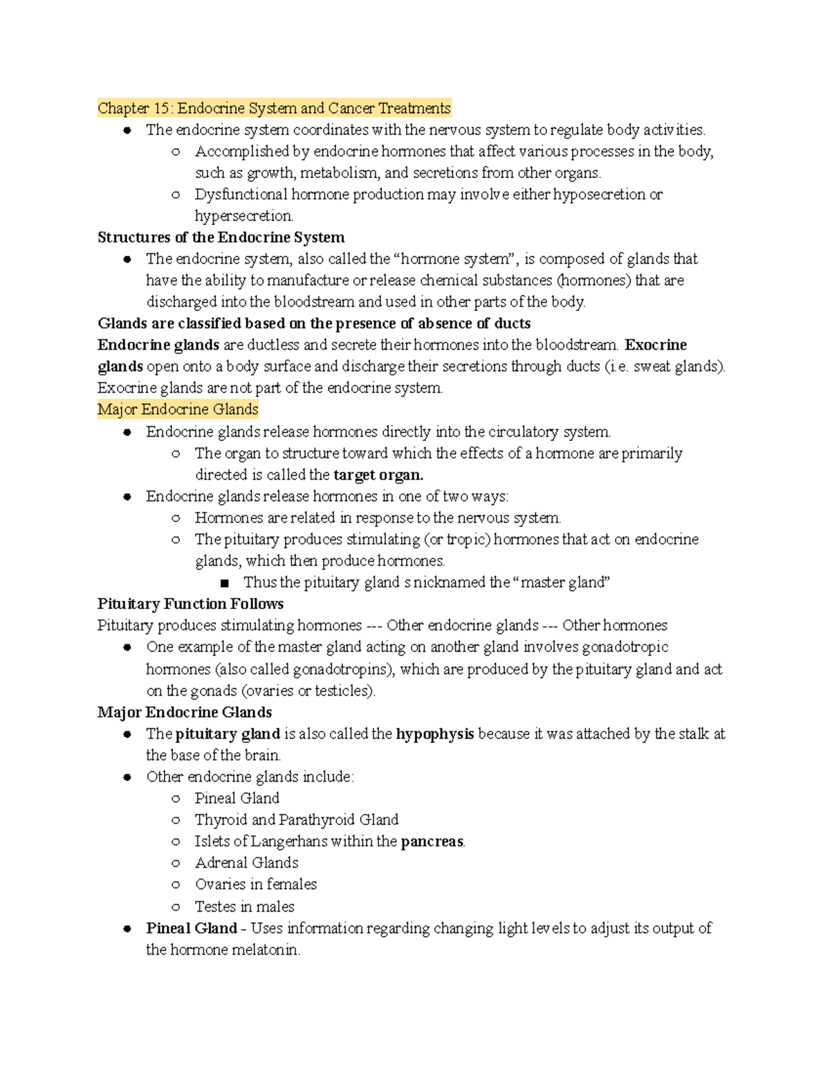 medical terminology chapter 15 assignment