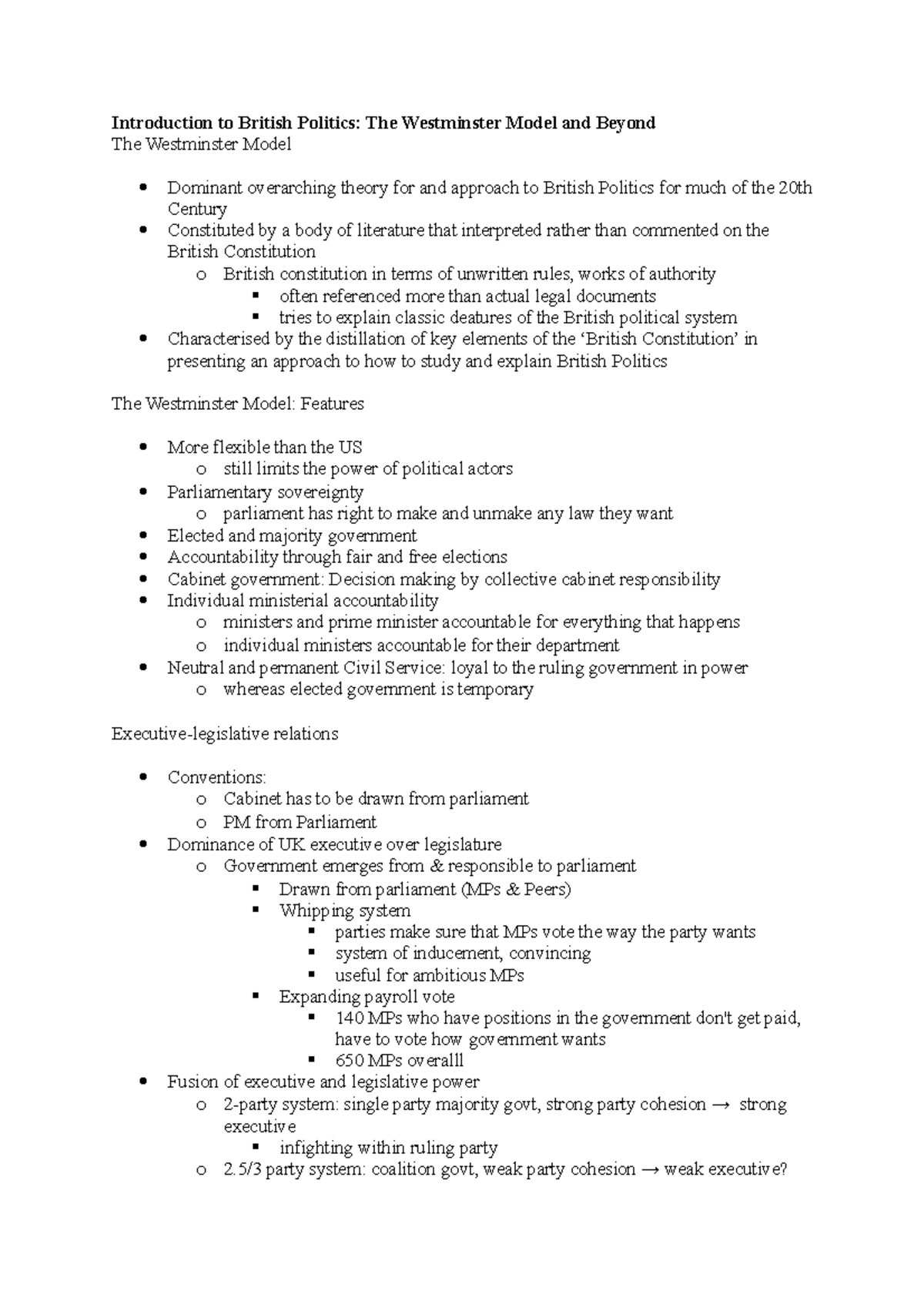 1: Introduction And Key Structures - Introduction To British Politics ...