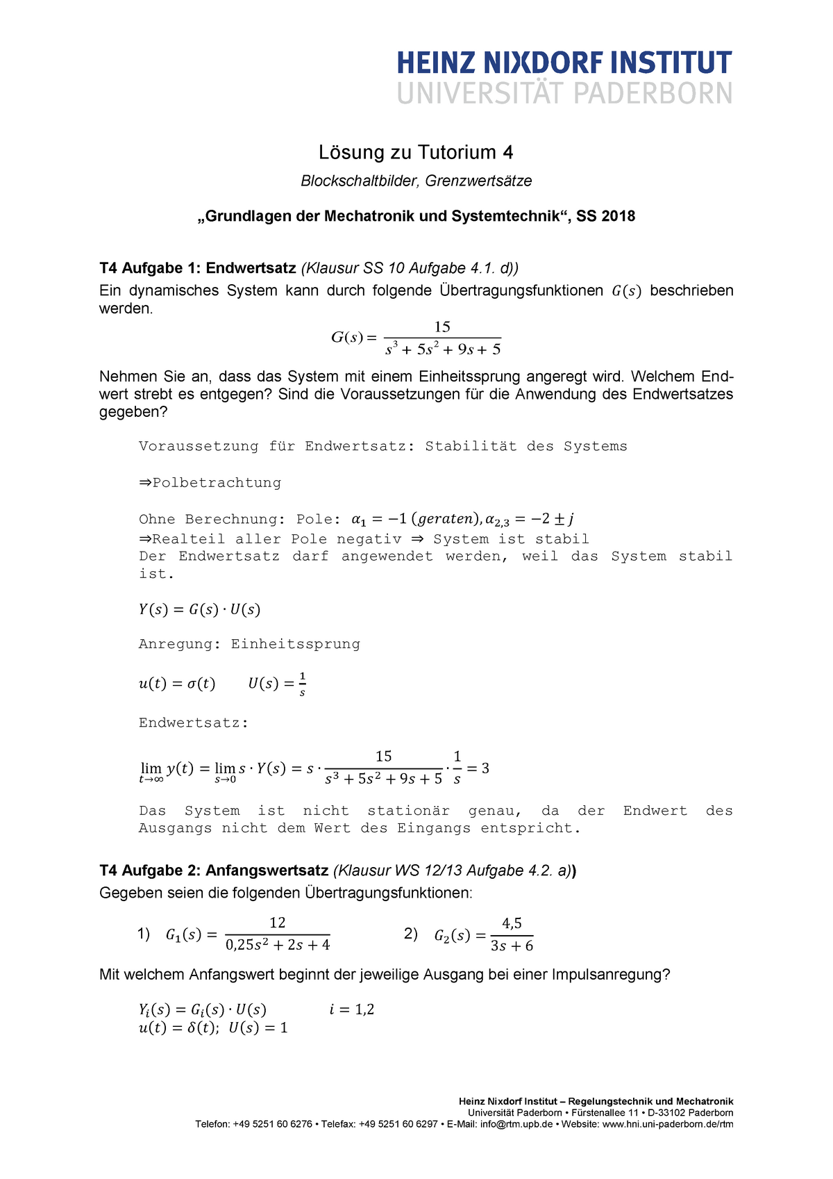 GdMS Aufgabenblatt 4 2018 Lösung - Lösung Zu Tutorium 4 ...