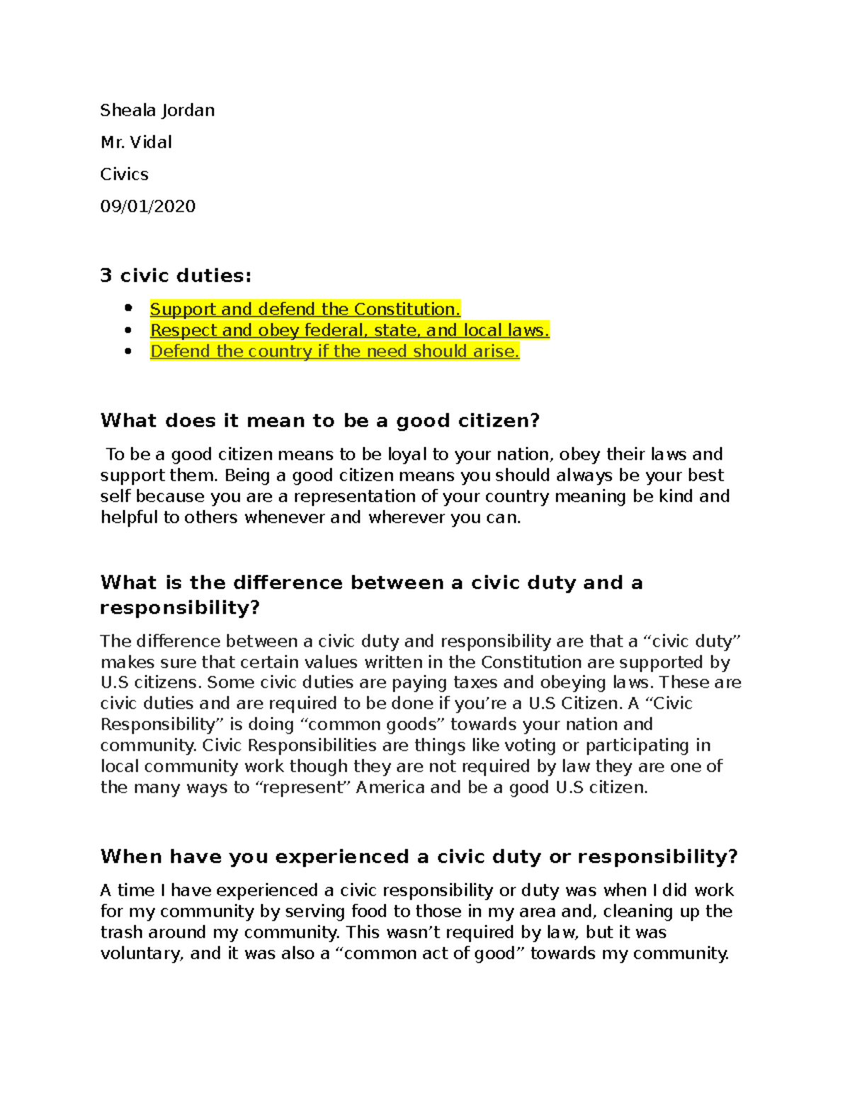 01.06 What is Effective Citizenship - Sheala Jordan Mr. Vidal Civics 09 ...