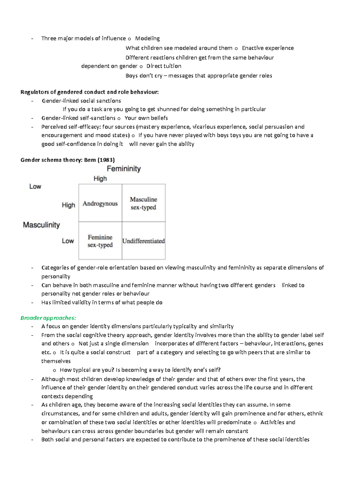 Developmental psych notes17 Three major models of influence o