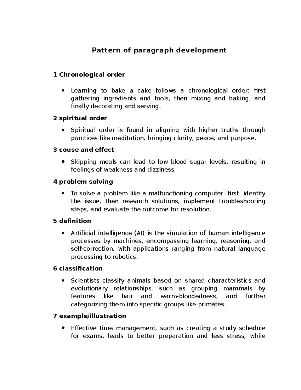 Yawa - DL for students - Pattern of paragraph development 1 ...